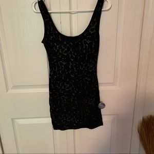 Sparkly cheetah print extra short dress
